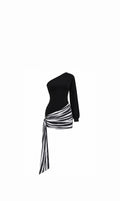Vera Zebra Dress Black